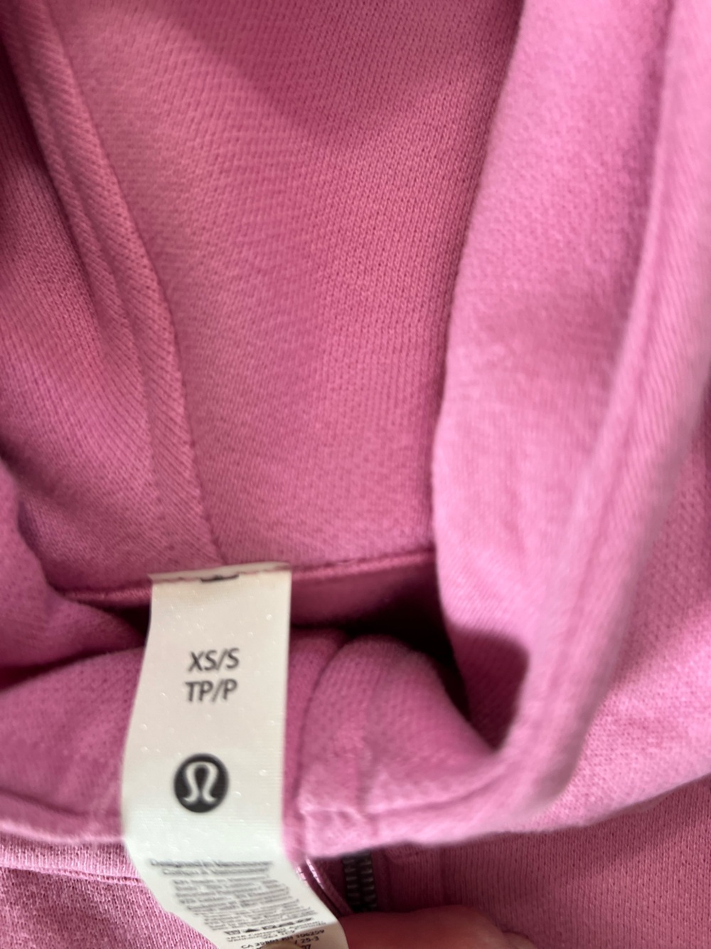 Lululemon Scuba Oversized 1/2 Zip Hoodie Pink Frosting NWT Size XS/S - Picture 5 of 8